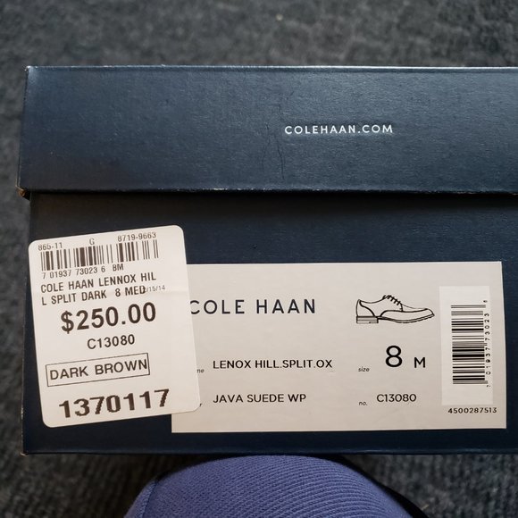 Cole Haan Men's Brown Suede Oxford Shoes - Size 8 - Picture 5 of 5